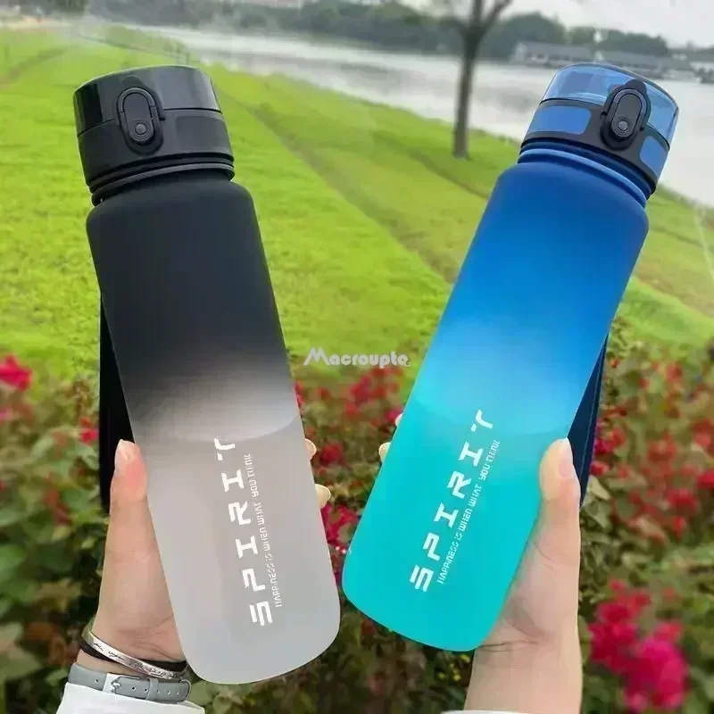 Image of Eco-Friendly Large Capacity Sports Water Bottle – Leak-Proof, BPA-Free, Colorful Plastic Drink Container for Outdoor Adventures, Gym, Travel & Daily Use