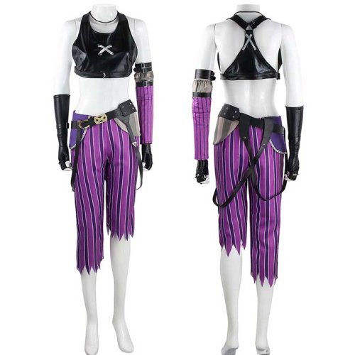 Zdjęcie Jinx przebranie na karnawał gra Arcan kobiety Jinx stroje na impreza z okazji Halloween Comic Con Jinxx Cospay