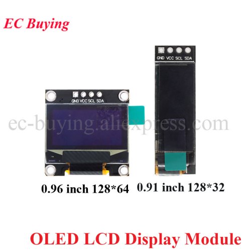 Image de Écran OLED 0.91" 128x32 I2C - Blanc