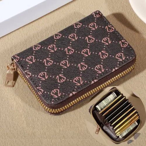 Image de Mini Porte-Cartes à Fermeture Éclair - Pratique & Stylish