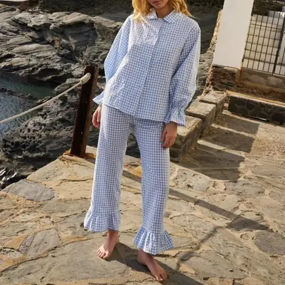 Image de Pyjama Y2K Femme - Ensemble 2 Pièces à Volants