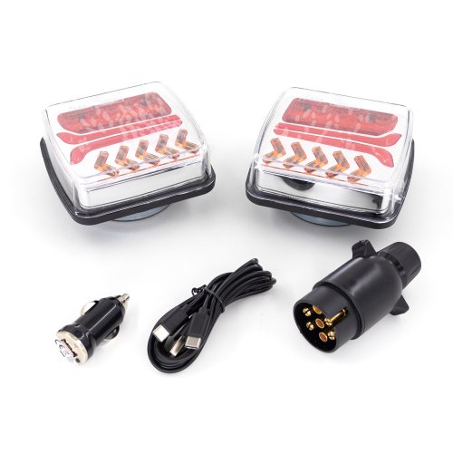 Afbeelding van Draadloos Magnetisch LED Achterlicht Set voor Trailer & Vrachtwagen