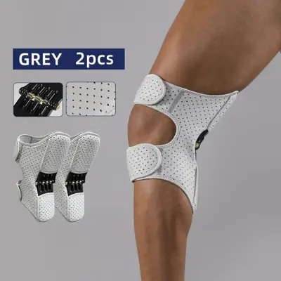 Image de Genouillères Réglables avec Rehausseur Triple Ressort - Soutien Squat & Fitness