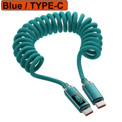 Image de Câble USB-C 120W avec Affichage LED - Charge Rapide & Données