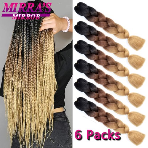Bild von Jumbo Flecht-Haarverlängerungen 24 Zoll – Perfekt für DIY Box Twists