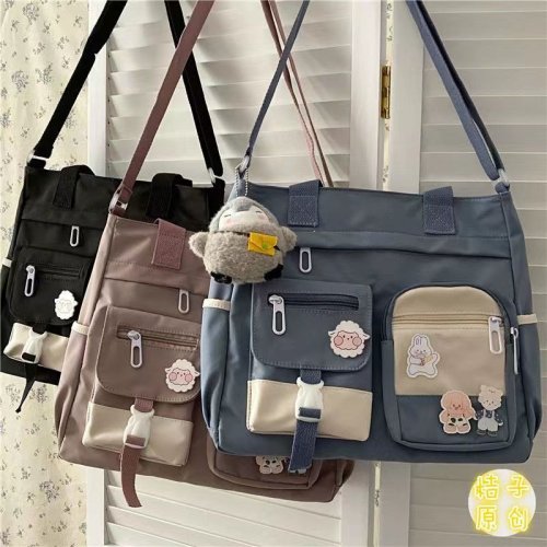 Image of Nylon Waterproof Canvas Women Handbags Shoulder Bag Japanese Ladies Messenger Bag Student School Crossbody Bags for Girl Satchel