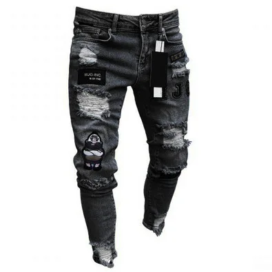 Imagen de Pantalones Vaqueros Punk Ajustados para Hombre