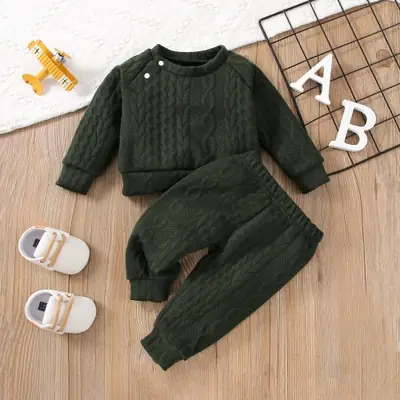 Image de Tenue Bébé 2 Pièces - 7 Couleurs Unies