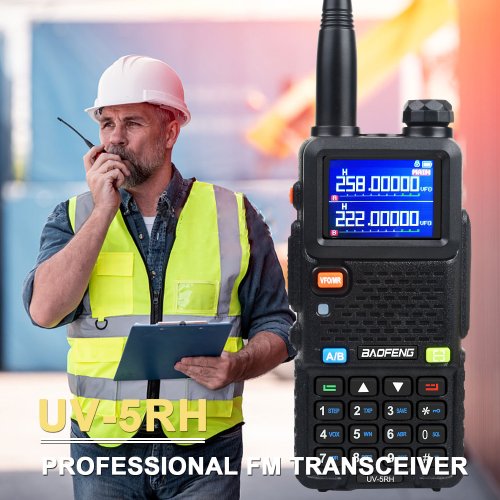 Afbeelding van Baofeng UV-5RH Tri-Band Walkie Talkie – 7W, 999 Kanalen, FM Radio