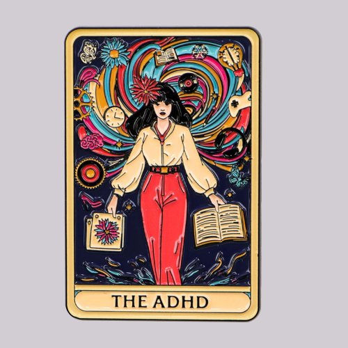 Zdjęcie ADHD Mental Health Awareness Enamel Pin Art Broszka Pines Lapel Pins Odznaka na plecak Odzież Akcesoria Moda Biżuteria Prezent