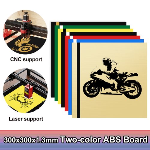 Bild von Zweifarbige ABS-Platte 300x300 mm – Lasergraviert & CNC-Fertigung