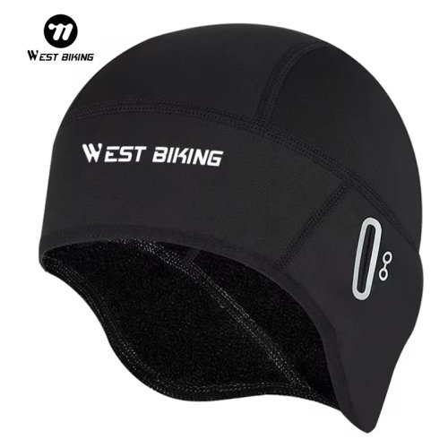 Bild von WEST RADFAHREN Winter Fleece Radfahren Kappe Winddicht Thermische Schädel Kappe Helm Liner Laufen Skifahren Motorrad Reiten Männer MTB Fahrrad Hut
