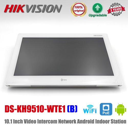 Immagine di Citofono Interno Hikvision DS-KH9510-WTE1 con Schermo Touch da 10.1 Pollici