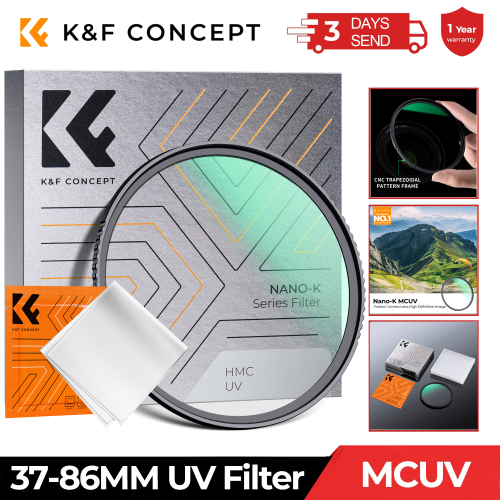 Image of K&F Concept 37-105mm UV Filter Lens MC Ultra Slim Optics with Multi Coated Protection 37mm 49mm 52mm 58mm 62mm 67mm  77mm 82mm