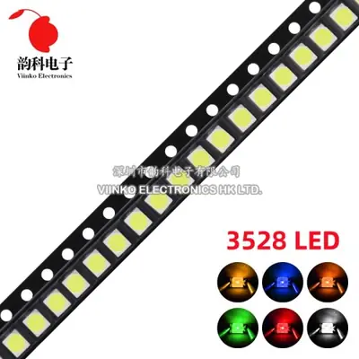 Image de LED SMD 3528 RGB - 100 Pièces Multicolores