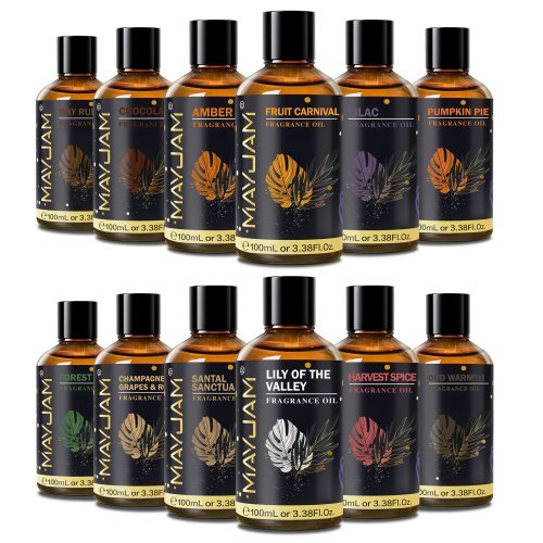 Bild von Natürliches Duftöl für Diffusorkerzen – Lilac, Forest Pine, Bay Rum, Schokolade & Weißer Santal, 100 ml Aromaöl für Raumduft und Entspannung