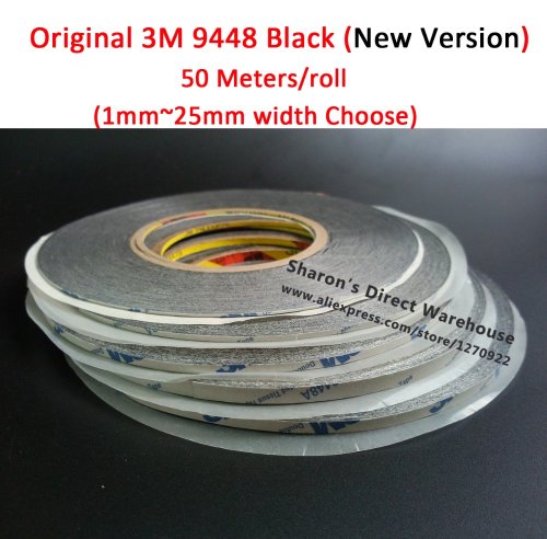 Imagen de Cinta adhesiva de doble cara negra Original 3M 9448AB para Samsung/HTC/iphone/ipad teléfono tableta cámara pantalla táctil LCD vidrio 1mm ~ 25mm