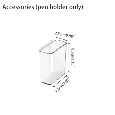 Image de Organisateur de Bureau Transparent en Acrylique - Pack de 4