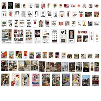 Image de Kit Vintage pour Collage & Bricolage - 200 Pièces
