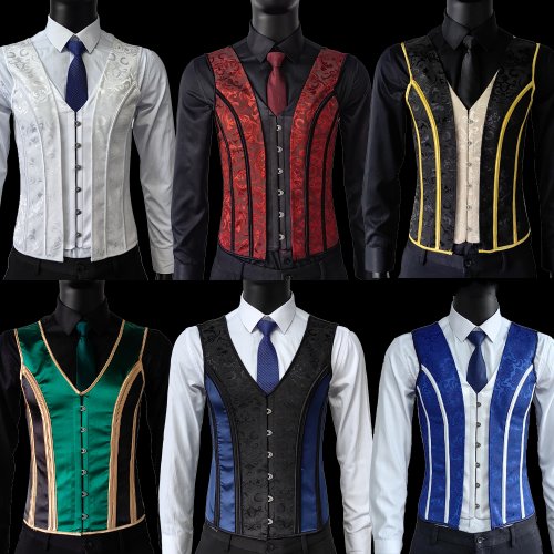 Image de Corset Homme Amincissant - Taille Serrée & Style Vintage