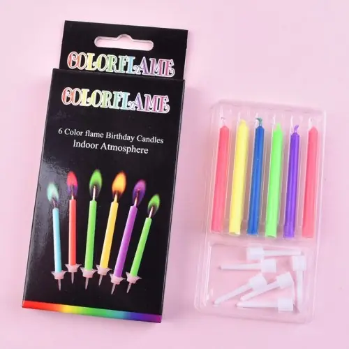 Image de Bougies Multicolores pour Gâteau d'Anniversaire