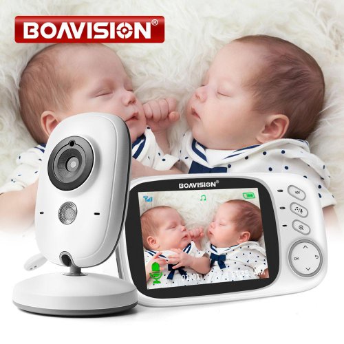 Imagen de Monitor de vídeo para bebé VB603, 2,4G, inalámbrico, con LCD de 3,2 pulgadas, Audio bidireccional, conversación, visión nocturna, cámara de seguridad de vigilancia para niñera