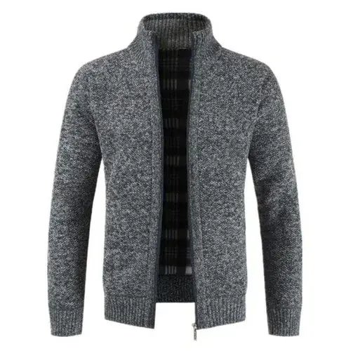 Image de Cardigan Homme Tricot Épais - Doublure Sourire & Broderie Personnalisée