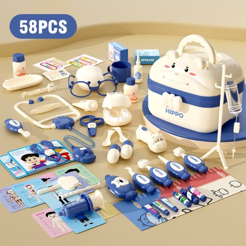 58PCS bleu