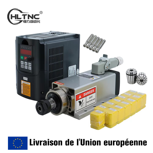 Image de Kit Moteur Broche CNC Refroidi par Air ER20 - 110V/220V/380V