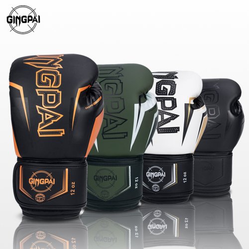 Bild von Professionelle Boxhandschuhe aus PU-Leder, 8-14 Unzen, elastisch, für Muay Thai, Sanda und Kampfsport – geeignet für Männer und Frauen