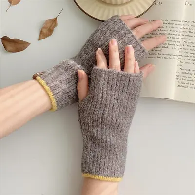 Image de Gants Hiver Chauds Demi-Doigts - Unisexe & Confortables