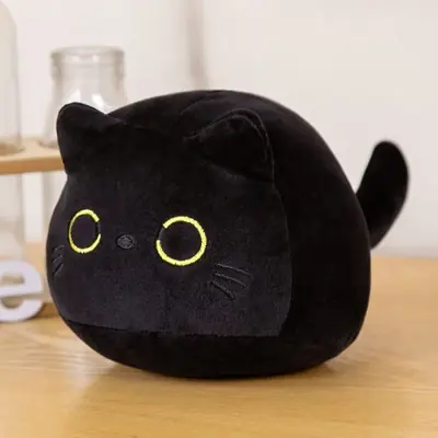 Image de Peluche Chat Noir Kawaii 20cm - Jouet Mignon pour Enfants