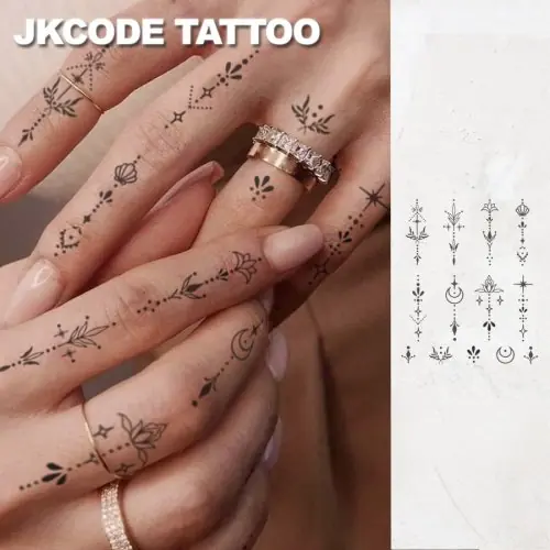Image de Tatouages Temporaires Botaniques - Style Ramadan