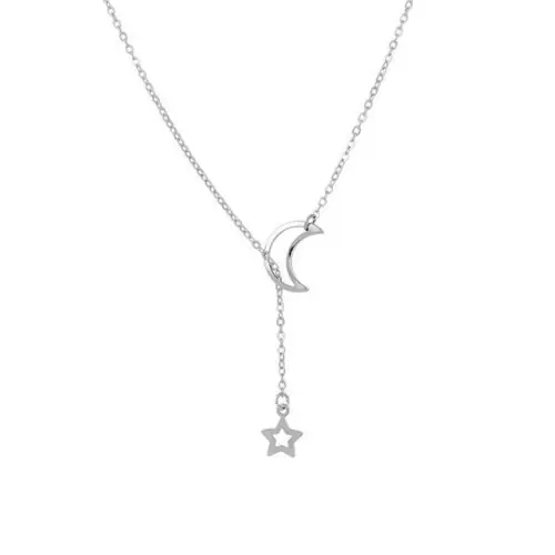 Image de Collier Lune & Étoile - Bijou Élégant en Or