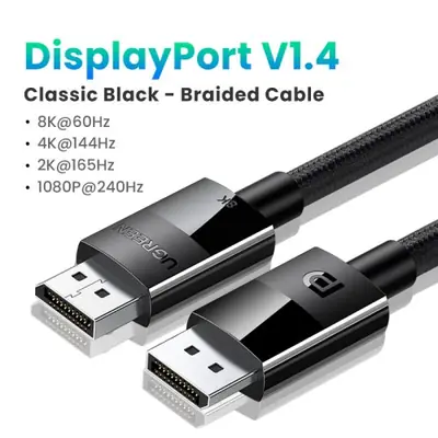 Image de Câble DisplayPort 8K Ugreen pour PC, TV Xiaomi & Jeux