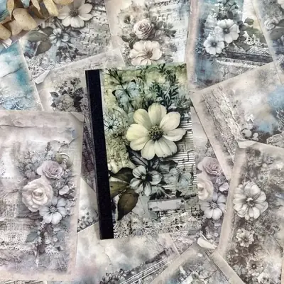 Image de 40 Pièces Papier Décoratif Vintage - Scrapbooking & Artisanat