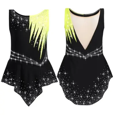 Image de Robe Justaucorps Étincelante pour Danse et Gymnastique Rythmique
