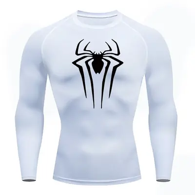 Image de Chemise de Compression Homme Imprimé Araignée - Séchage Rapide & Protection