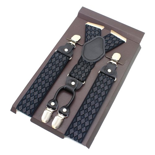 Afbeelding van Stijlvolle Leren Bretels met 4 Clips – Vintage Look voor Mannen & Unisex