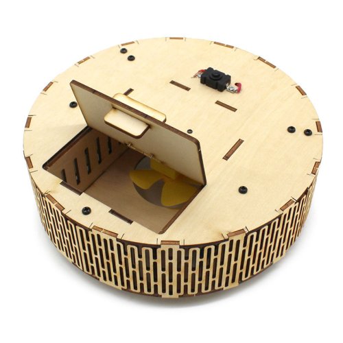 Afbeelding van Houten DIY Robot Stofzuiger - Creatieve Ambachtelijke Kit