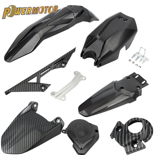 Image of Complete Front and Rear Fender with Battery Cover Kit for Talaria Sting X3 MX3 MX4 – Durable Water-Resistant Fiber Mudguards for Motocross and Enduro Riding