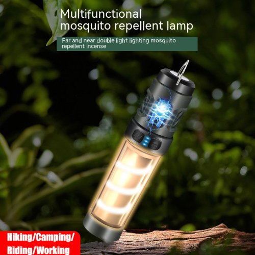 Zdjęcie Wielofunkcyjna lampa kempingowa na komary Przenośna latarka LED z możliwością ładowania Oświetlenie zewnętrzne Lampa odstraszająca komary ze statywem