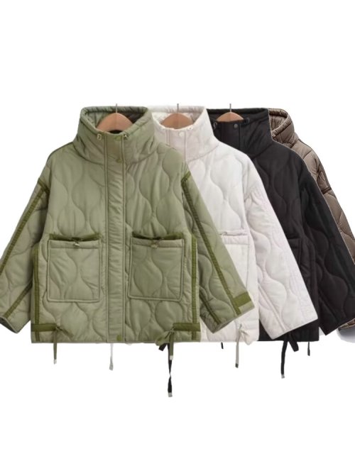 Afbeelding van Stijlvolle Beige Gewatteerde Jas voor Dames