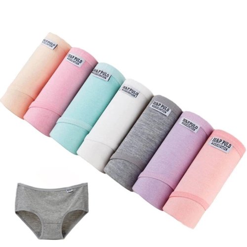 Image of 7-Pack Soft Cotton Women's Plus Size Underwear Briefs – Breathable, Solid Color Panties for Everyday Comfort (Sizes M-4XL)