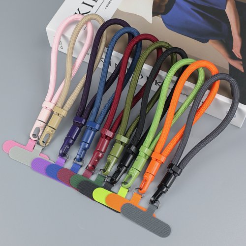 Imagen de Cordón Trenzado Universal Ajustable para Teléfono Móvil con Anillo de Cadena y Correa Desmontable para Muñeca