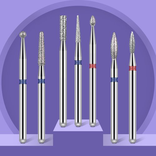 Immagine di Punta Diamantata per Macchina da Manicure – Strumento Professionale per Pulizia Cuticole, Rimozione Gel e Trattamento Unghie con Taglierina Integrata