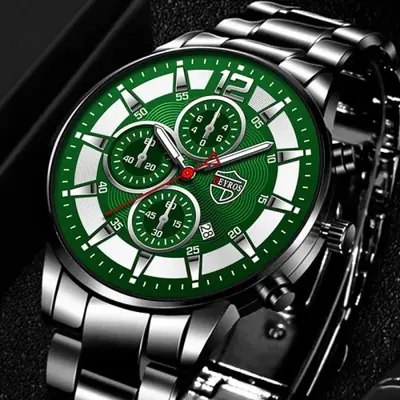 Image de Montre Homme Luxe Acier Inoxydable - Élégance & Précision