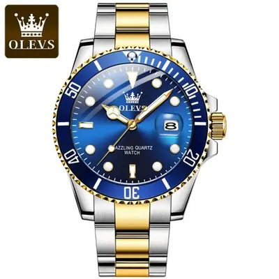 Image de Montre Homme Quartz Étanche Acier Inoxydable - Style Luxe Vert