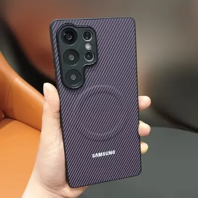 Image de Coque magnétique en fibre de carbone pour Galaxy S21 à S26