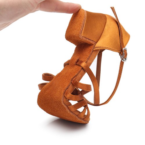 Zdjęcie Buty do tańca latynoamerykańskiego dla kobiet i dziewcząt – eleganckie obcasy średnie, idealne do salsy, tanga, tańca towarzyskiego i występów scenicznych, rozmiary 24–40